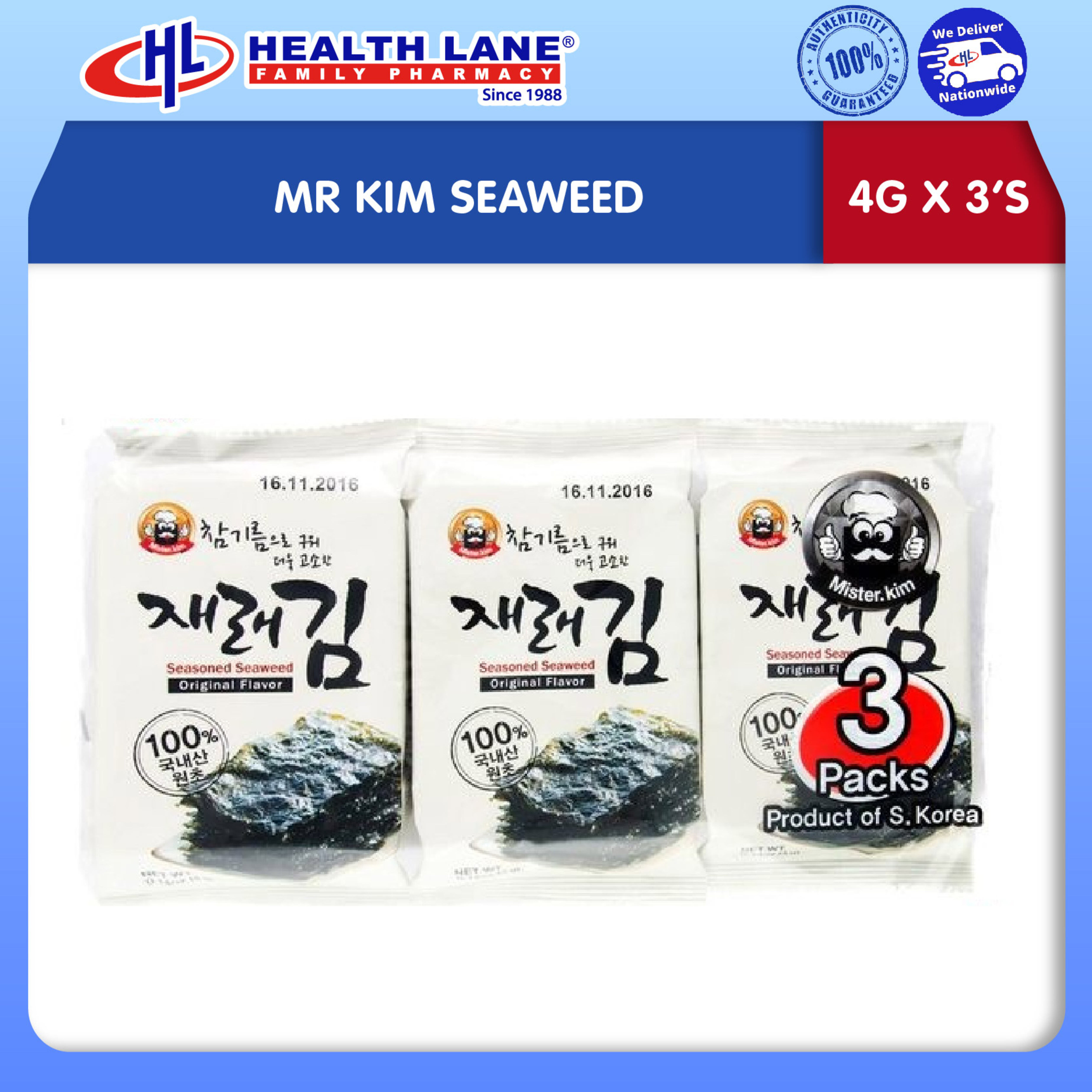 MR KIM SEAWEED (4G X 3'S)